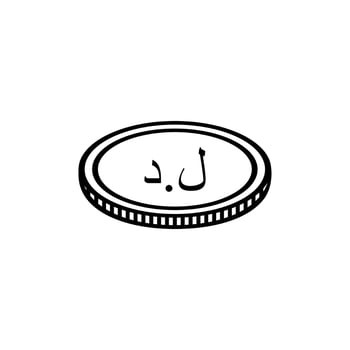 Libya Currency Icon Symbol, Libyan Dinar, LYD. Vector Illustration
