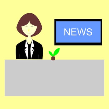 vector news anchor