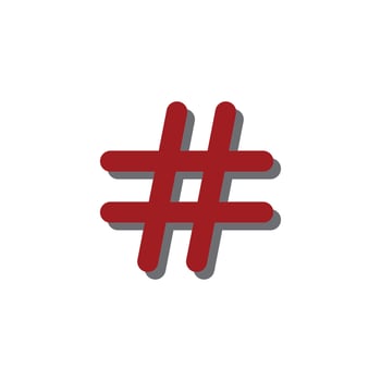 Hash tag icon vector logo design template