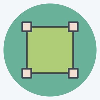 Icon Draw Square. related to Graphic Design Tools symbol. color mate style. simple design editable. simple illustration. simple vector icons