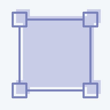 Icon Draw Square. related to Graphic Design Tools symbol. two tone style. simple design editable. simple illustration. simple vector icons