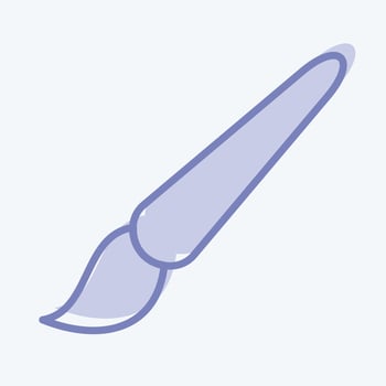 Icon Paint Brush. related to Graphic Design Tools symbol. two tone style. simple design editable. simple illustration. simple vector icons