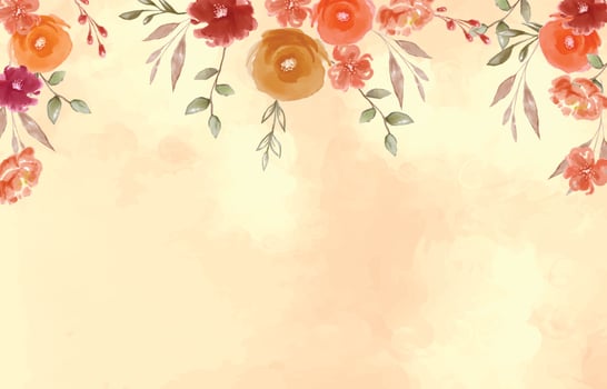 Nature Fall Floral in Watercolor vector