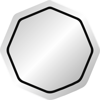 Silver Octagon Badge png