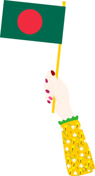 Bangladesh hand drawn flag,Bangladeshi Taka hand drawn vector