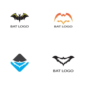 bat open wings flying concept elements icon vector