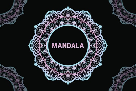 Mandala pattern design. Frame design. vector