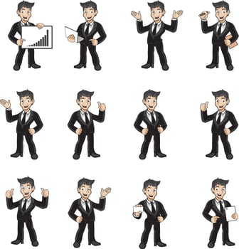 bussines man mascot vector