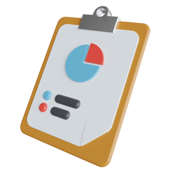 Chart Report 3D Illustration png