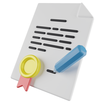 Certificate 3D Illustration png