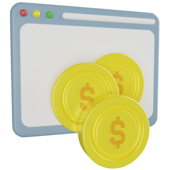 Shopping Website 3D Illustration png