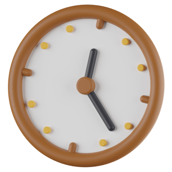 Wall Clock 3D Illustration png