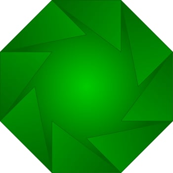 Green emerald gemstone vector