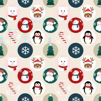 Seamless pattern of Christmas decoration vector
