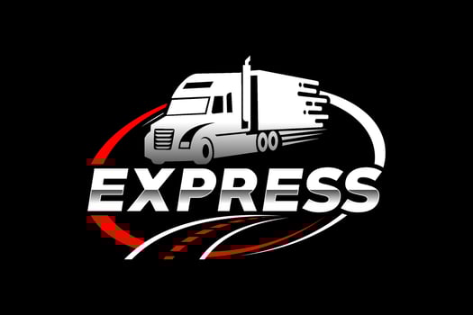 Truck silhouette abstract logo template vector. suitable for cargo logo, delivery cargo trucks, Logistic logo vector
