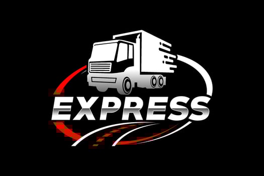 Truck silhouette abstract logo template vector. suitable for cargo logo, delivery cargo trucks, Logistic logo vector