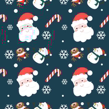 Seamless pattern of Santa Claus vector