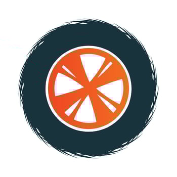 Tyre company or tyre shop vector logo design. New simple tire logo concept.