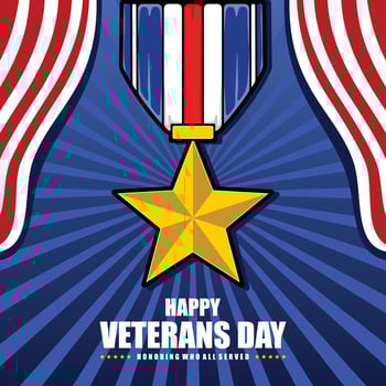 vector illustration of an award medal in the shape of a star