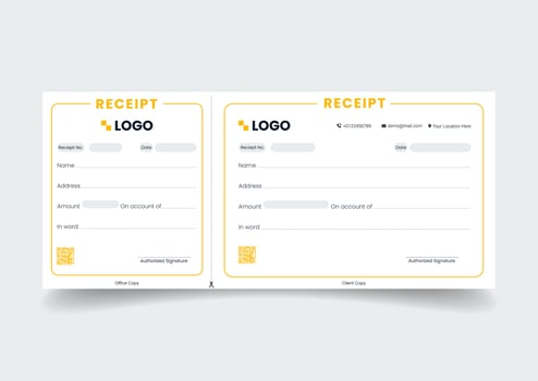Blank template of the payment slip. Checkbook cheque page with empty fields. vector