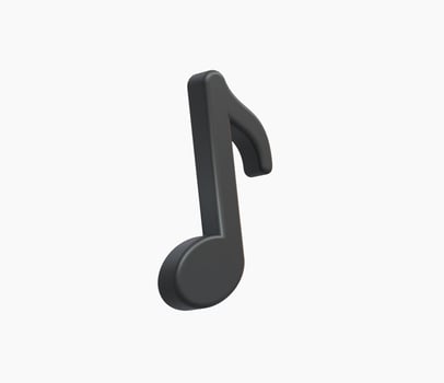 3d Realistic Music note vector illustration.
