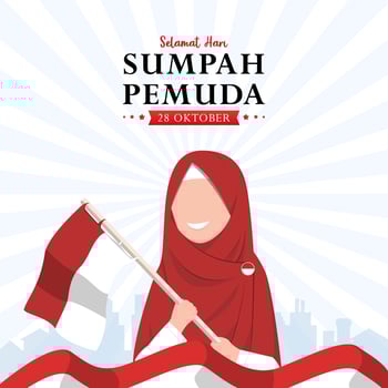 Sumpah Pemuda day of indonesia vector