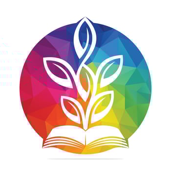 Book Tree Vector Template Design. Educational Tree On Book Template..