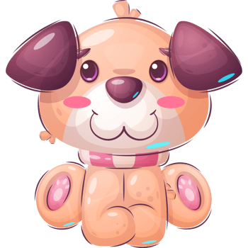 Cartoon character adorable dog png