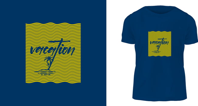t shirt design concept, vacation vector