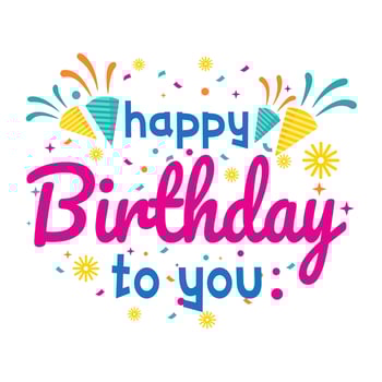 HAPPY BIRTHDAY ILLUSTRATION TEMPLATE DESIGN vector