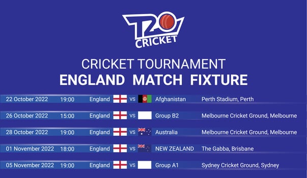 T20 Cricket Fixture vector