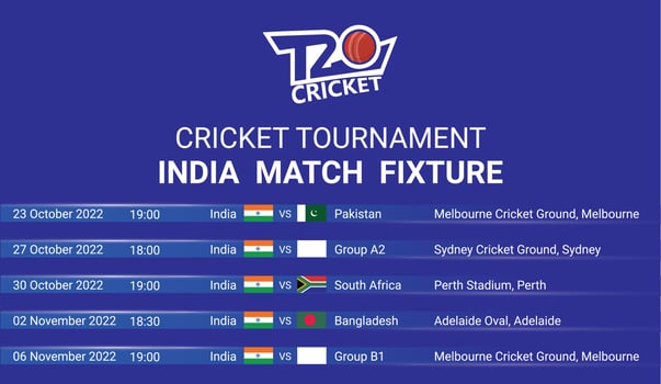 T20 Cricket Fixture vector