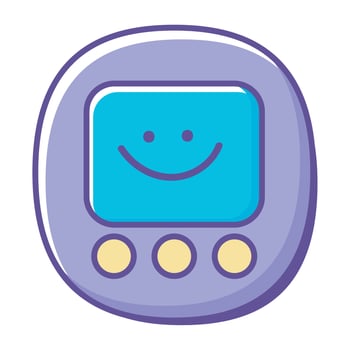toy tech 90s modern style vector