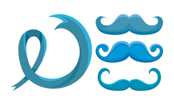 movember icons set vector