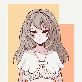anime cute girl vector