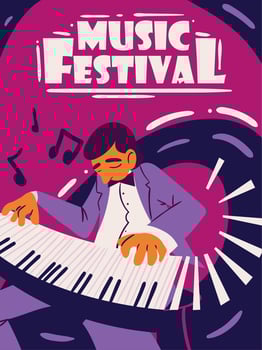 music festival advertising poster vector