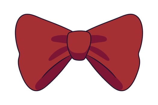 red bow ornament vector