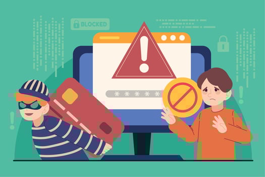 cyber fraud, theme vector