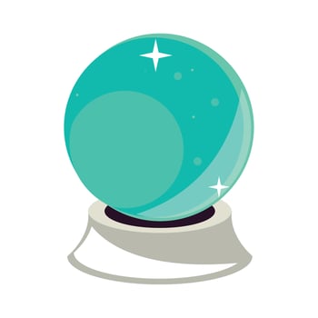 halloween crystal ball vector