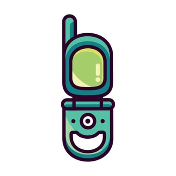 mobile phone 90s modern style vector