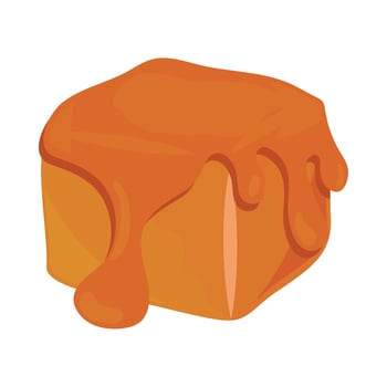melted caramel candy vector