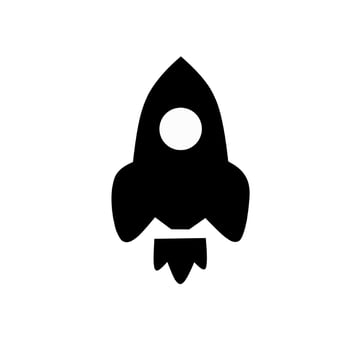 rocket icon, vector graphic illustration