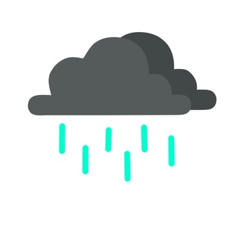 neon rain, dark clouds, vector graphic illustration