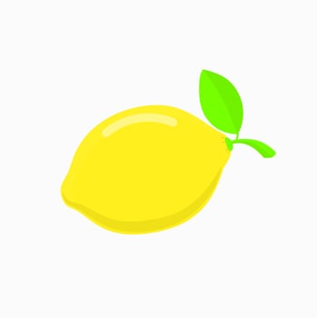 fresh lemon fruit icon, vector graphic illustration