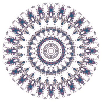 Circle floral pattern png