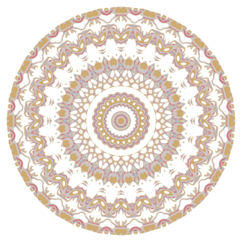 Abstract floral ornament mandala png
