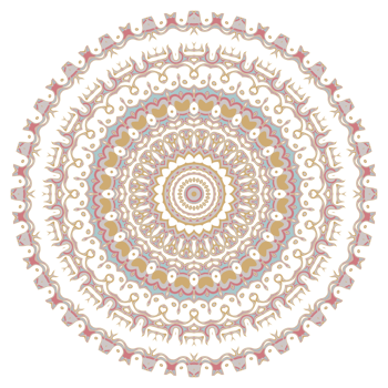 Abstract floral ornament mandala png
