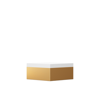 3d Blank Golden podium stand display. Minimalist pedestal or showcase scene for present product and mock up png