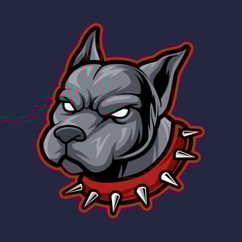 head dog mascot logo gaming vector illustration