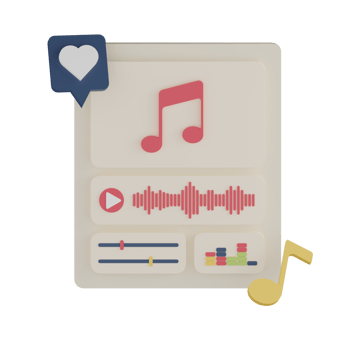 3D Isolated Play The Music png